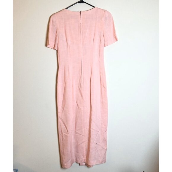 Lang Originals 10 Sheath Dress Queen Anne Beaded Embroidered Womens - Picture 7 of 9